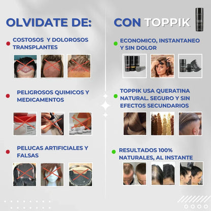 FiberThick - Fibras Capilares TOPPIK™ - Volumen al instante