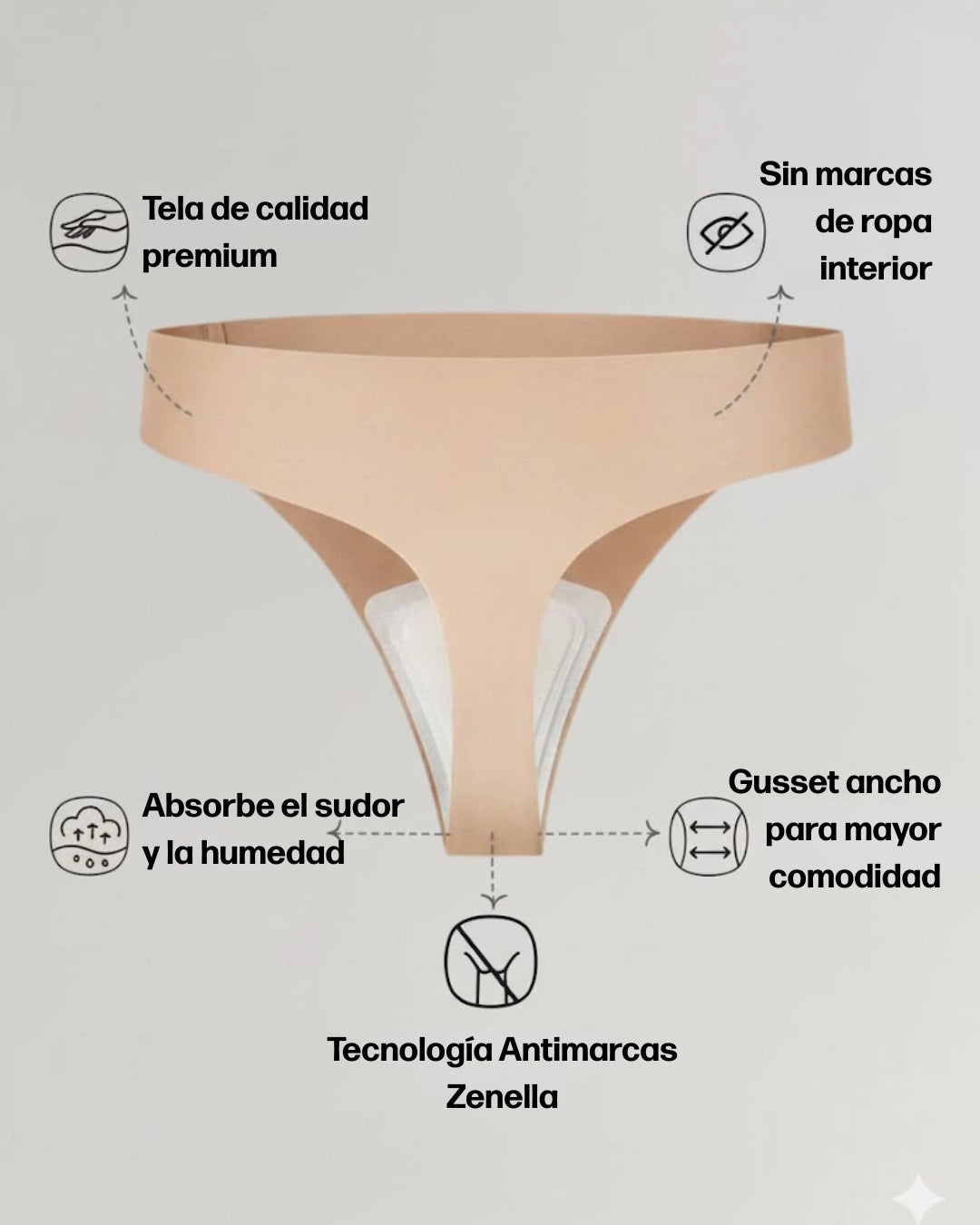 NUA Tanga Invisible sin Marcas